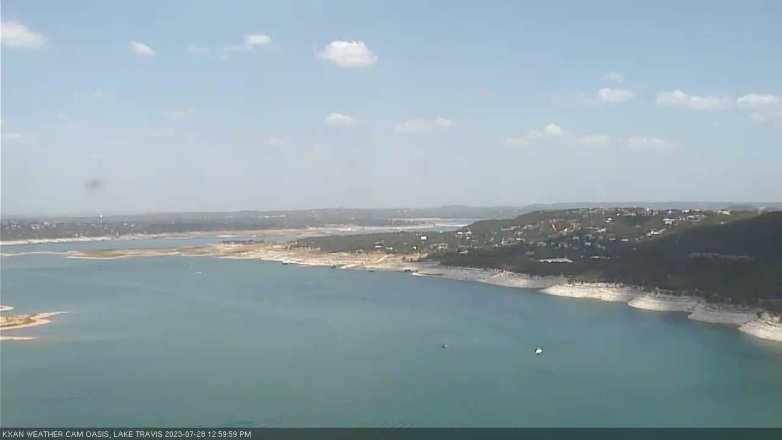 Lake Travis webcam, July 28, 2023 1:00 PM CT