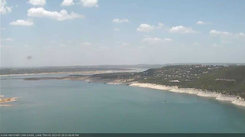 Lake Travis webcam, July 28, 2023 1:45 PM CT