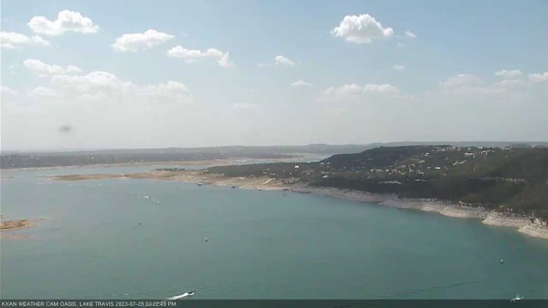 Lake Travis webcam, July 28, 2023 3:25 PM CT