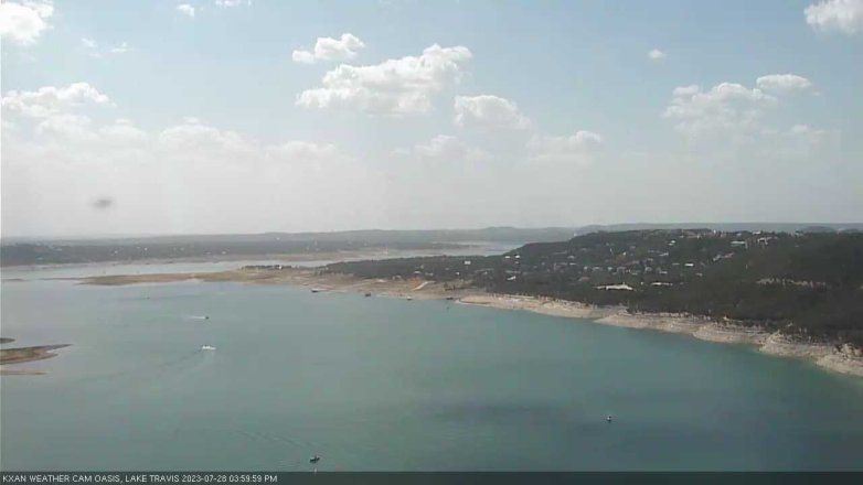 Lake Travis webcam, July 28, 2023 4:00 PM CT