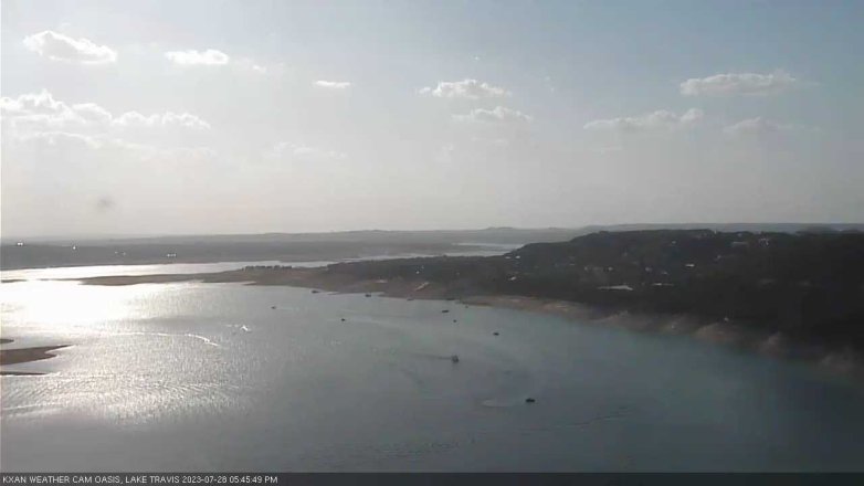 Lake Travis webcam, July 28, 2023 5:45 PM CT