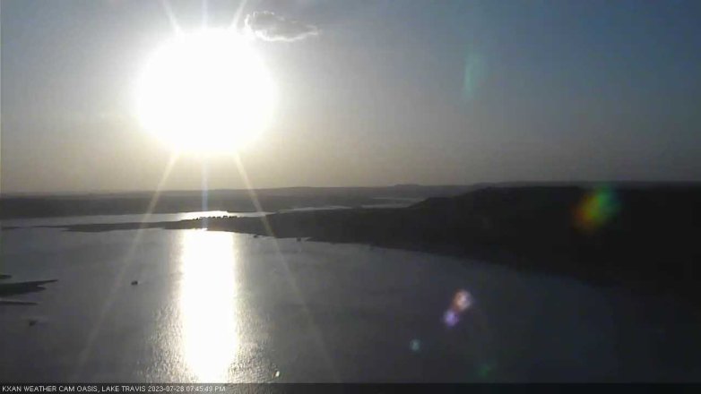Lake Travis webcam, July 28, 2023 7:45 PM CT