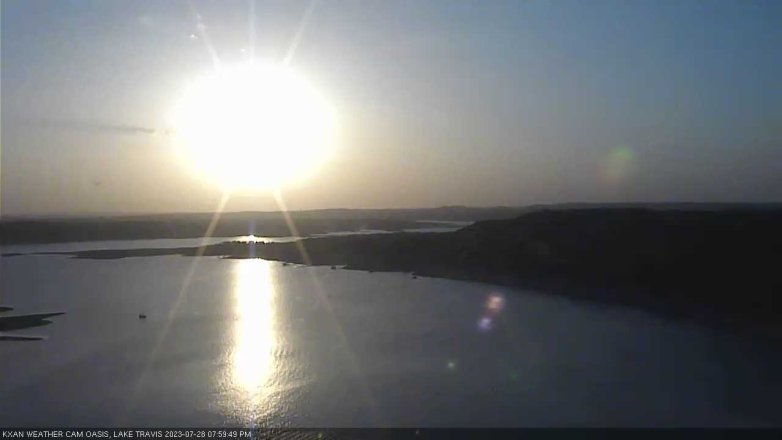 Lake Travis webcam, July 28, 2023 8:00 PM CT
