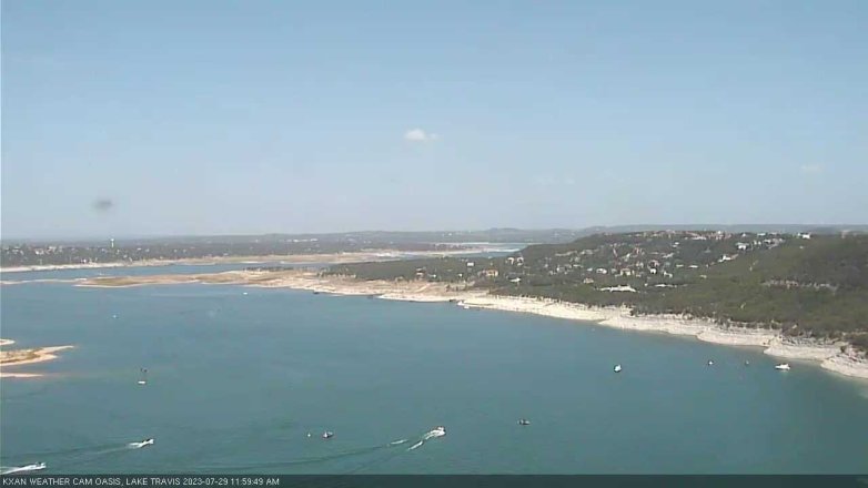 Lake Travis webcam, July 29, 2023 12:00 PM CT