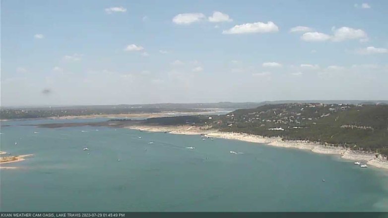 Lake Travis webcam, July 29, 2023 1:45 PM CT