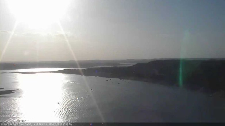 Lake Travis webcam, July 29, 2023 6:45 PM CT