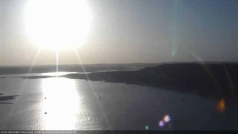 Lake Travis webcam, July 29, 2023 7:25 PM CT