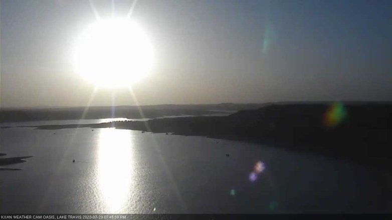 Lake Travis webcam, July 29, 2023 7:45 PM CT
