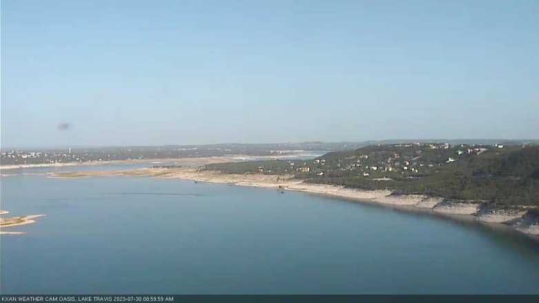 Lake Travis webcam, July 30, 2023 9:00 AM CT