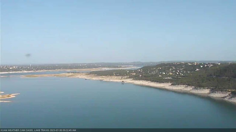 Lake Travis webcam, July 30, 2023 9:25 AM CT