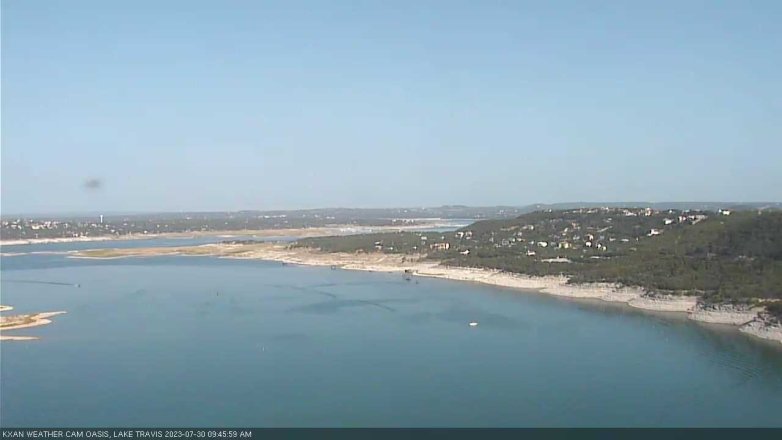 Lake Travis webcam, July 30, 2023 9:45 AM CT