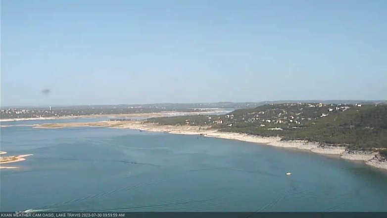 Lake Travis webcam, July 30, 2023 10:00 AM CT