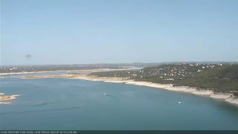 Lake Travis webcam, July 30, 2023 10:25 AM CT