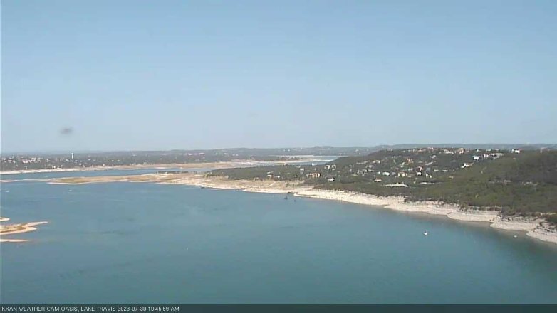 Lake Travis webcam, July 30, 2023 10:45 AM CT