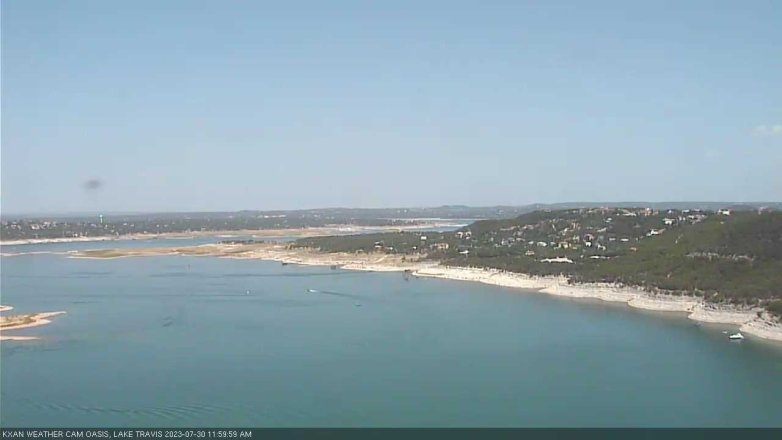 Lake Travis webcam, July 30, 2023 12:00 PM CT