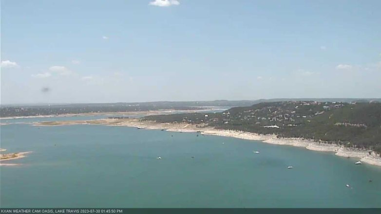 Lake Travis webcam, July 30, 2023 1:45 PM CT