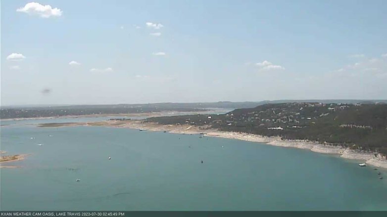Lake Travis webcam, July 30, 2023 2:45 PM CT