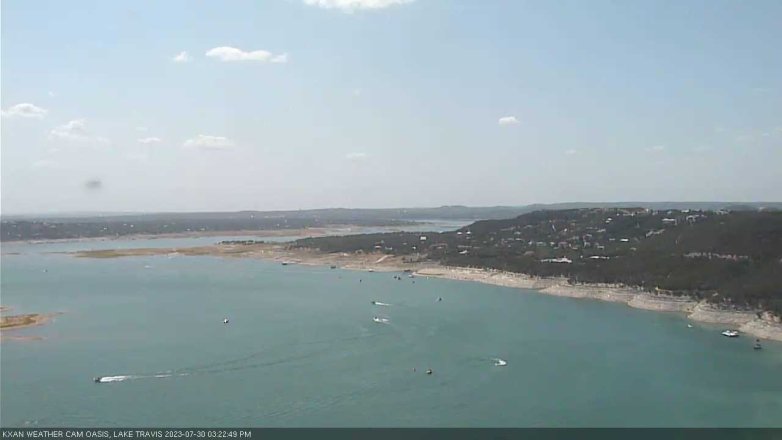 Lake Travis webcam, July 30, 2023 3:25 PM CT