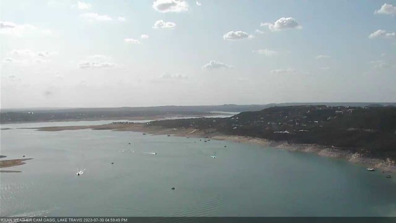 Lake Travis webcam, July 30, 2023 5:00 PM CT
