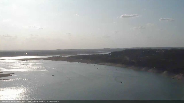 Lake Travis webcam, July 30, 2023 6:00 PM CT