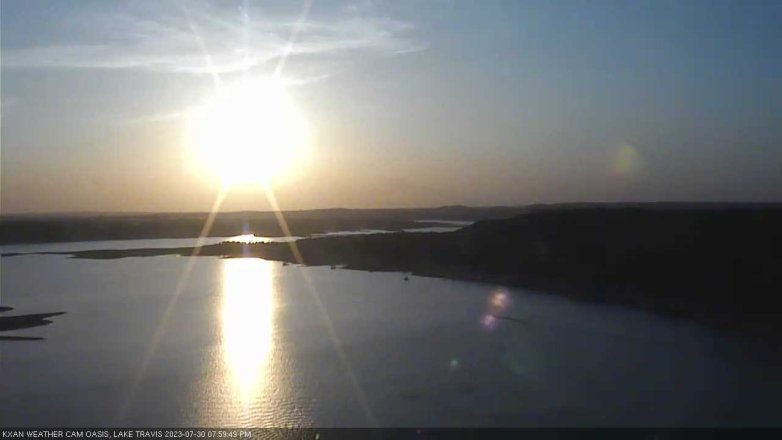 Lake Travis webcam, July 30, 2023 8:00 PM CT