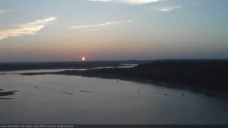 Lake Travis webcam, July 30, 2023 8:25 PM CT