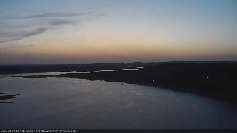 Lake Travis webcam, July 30, 2023 8:45 PM CT