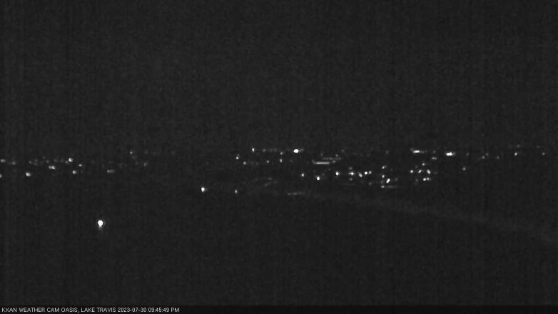 Lake Travis webcam, July 30, 2023 9:45 PM CT