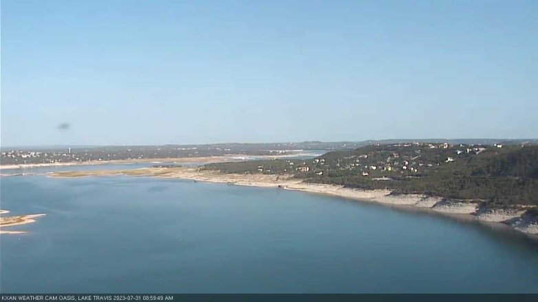 Lake Travis webcam, July 31, 2023 9:00 AM CT