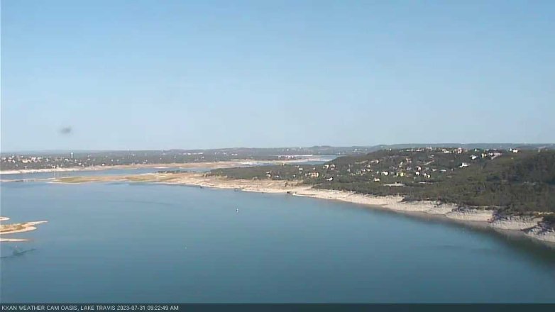 Lake Travis webcam, July 31, 2023 9:25 AM CT