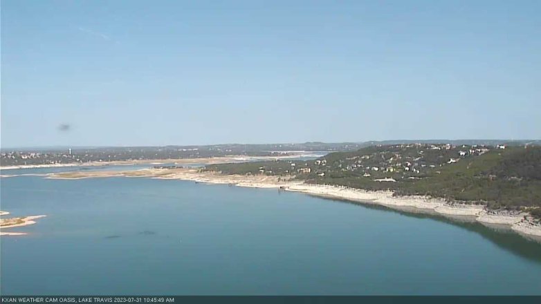 Lake Travis webcam, July 31, 2023 10:45 AM CT
