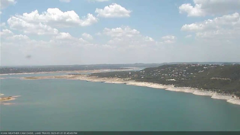 Lake Travis webcam, July 31, 2023 1:45 PM CT
