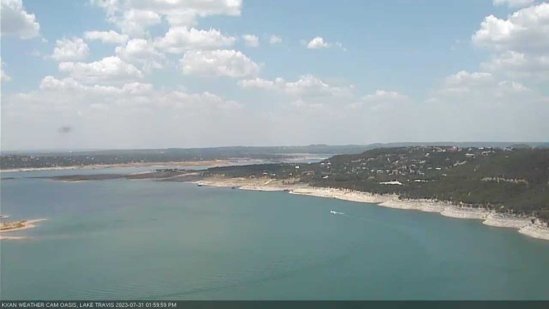 Lake Travis webcam, July 31, 2023 2:00 PM CT