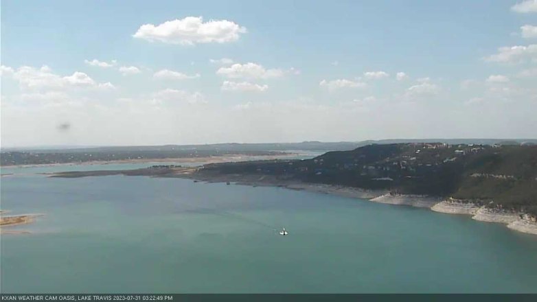 Lake Travis webcam, July 31, 2023 3:25 PM CT