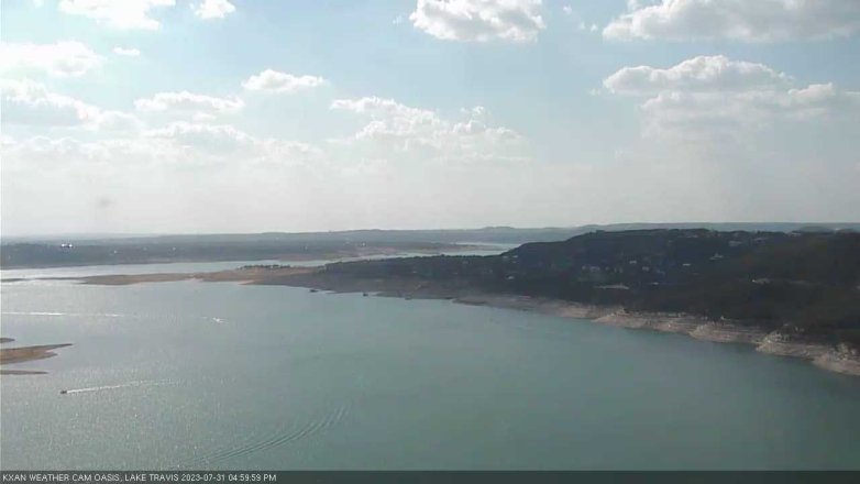 Lake Travis webcam, July 31, 2023 5:00 PM CT