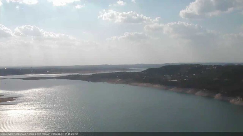 Lake Travis webcam, July 31, 2023 5:45 PM CT