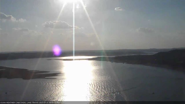 Lake Travis webcam, July 31, 2023 6:45 PM CT