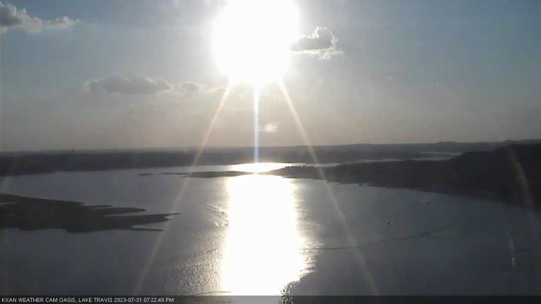 Lake Travis webcam, July 31, 2023 7:25 PM CT