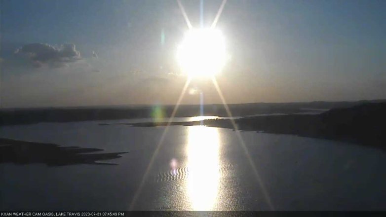Lake Travis webcam, July 31, 2023 7:45 PM CT