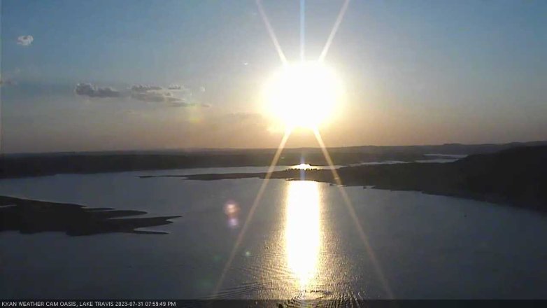 Lake Travis webcam, July 31, 2023 8:00 PM CT