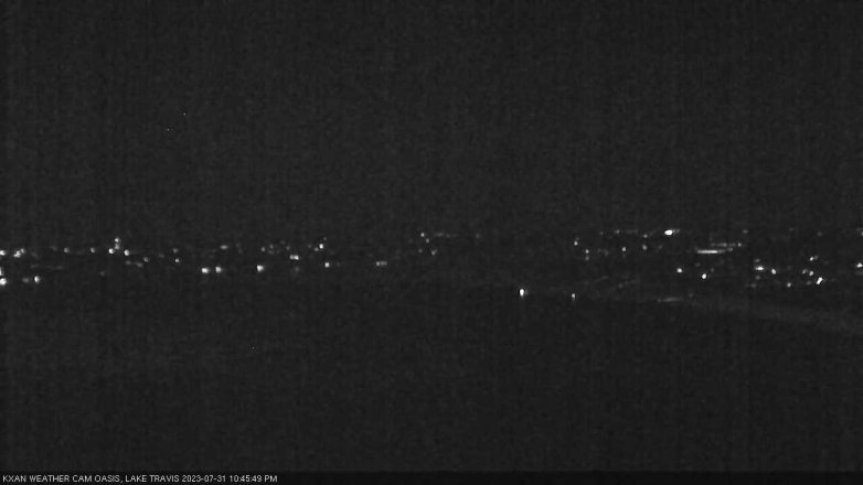 Lake Travis webcam, July 31, 2023 10:45 PM CT