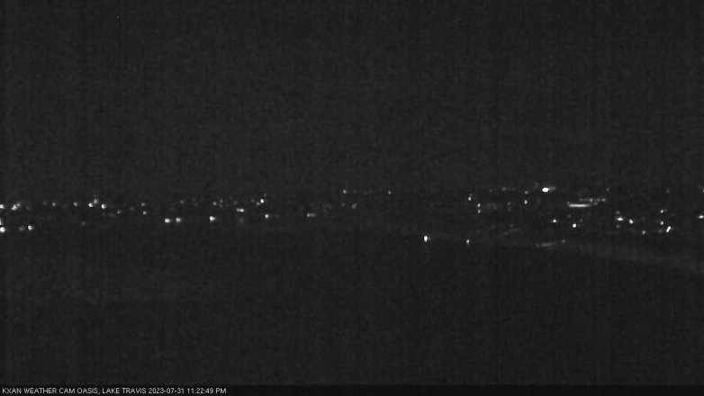 Lake Travis webcam, July 31, 2023 11:25 PM CT