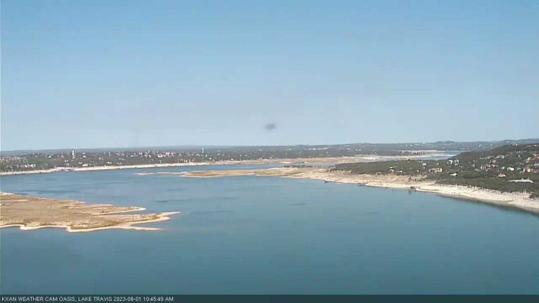 Lake Travis webcam, August 1, 2023 10:45 AM CT