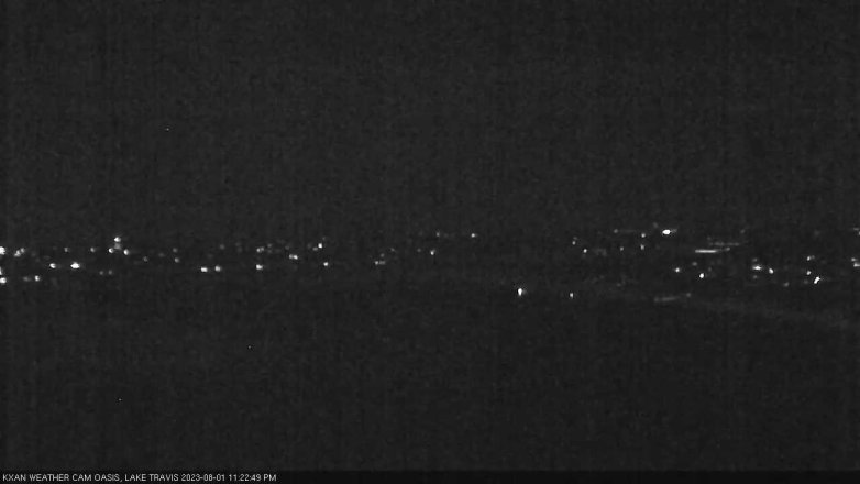 Lake Travis webcam, August 1, 2023 11:25 PM CT