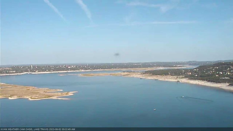 Lake Travis webcam, August 2, 2023 9:25 AM CT