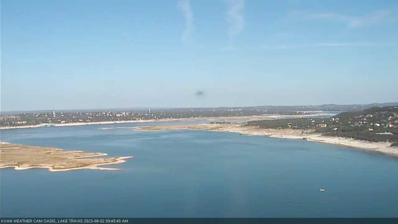 Lake Travis webcam, August 2, 2023 9:45 AM CT