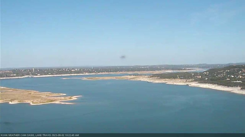 Lake Travis webcam, August 2, 2023 10:25 AM CT