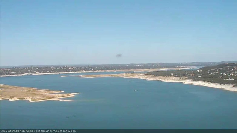 Lake Travis webcam, August 2, 2023 11:00 AM CT