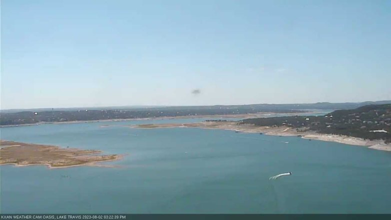 Lake Travis webcam, August 2, 2023 3:25 PM CT