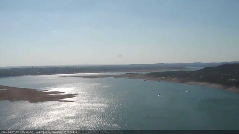 Lake Travis webcam, August 2, 2023 5:25 PM CT